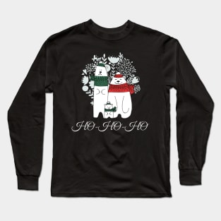 HO HO HO Christmas Shirt, Christmas T-shirt, Christmas Family Shirt Long Sleeve T-Shirt